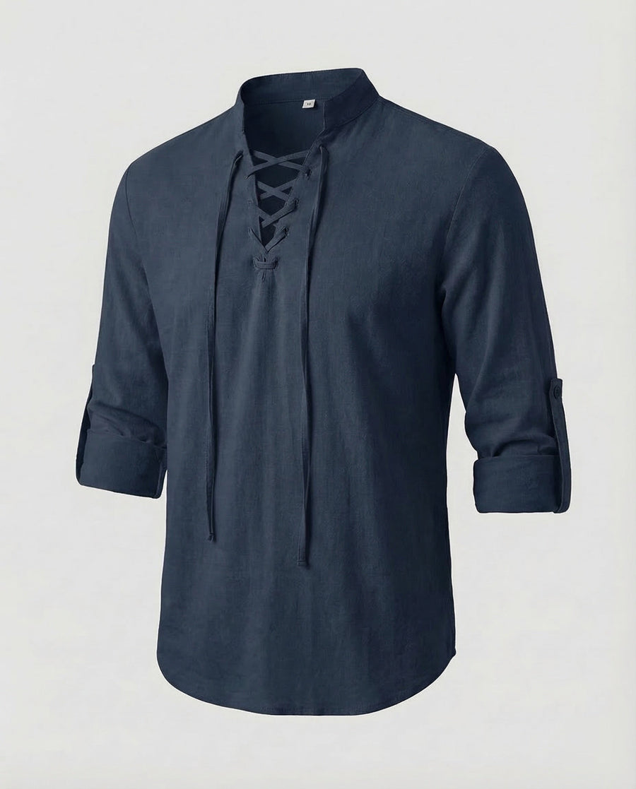 Joachim Linen Shirt in Navy