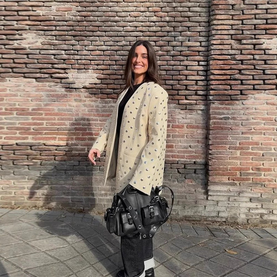 Joan Elegant Jacket in Beige