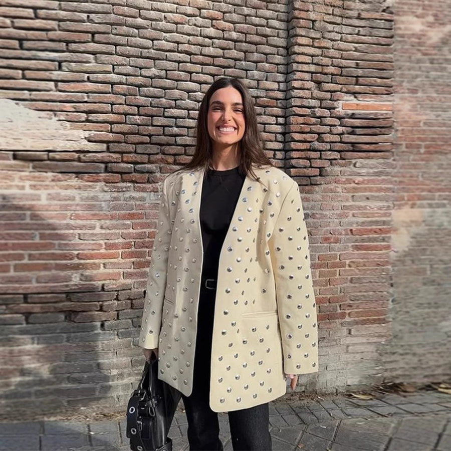 Joan Elegant Jacket in Beige
