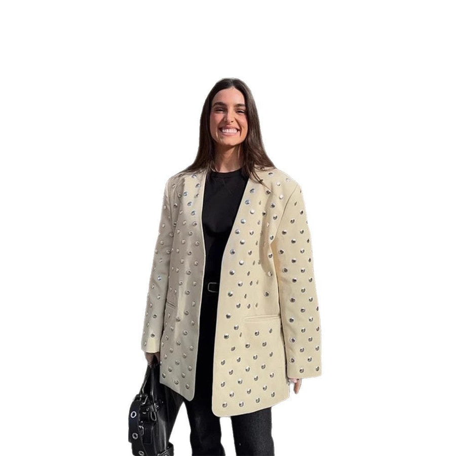 Joan Elegant Jacket in Beige
