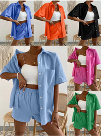 Joan Lightweight Linen Set with Chest Pocket