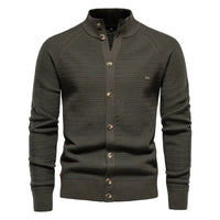 Jocelin | Men's Stand Collar Button Cardigan