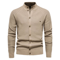 Jocelin | Men's Stand Collar Button Cardigan