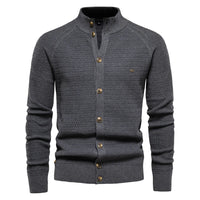 Jocelin | Men's Stand Collar Button Cardigan