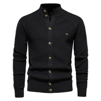 Jocelin | Men's Stand Collar Button Cardigan