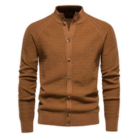 Jocelin | Men's Stand Collar Button Cardigan
