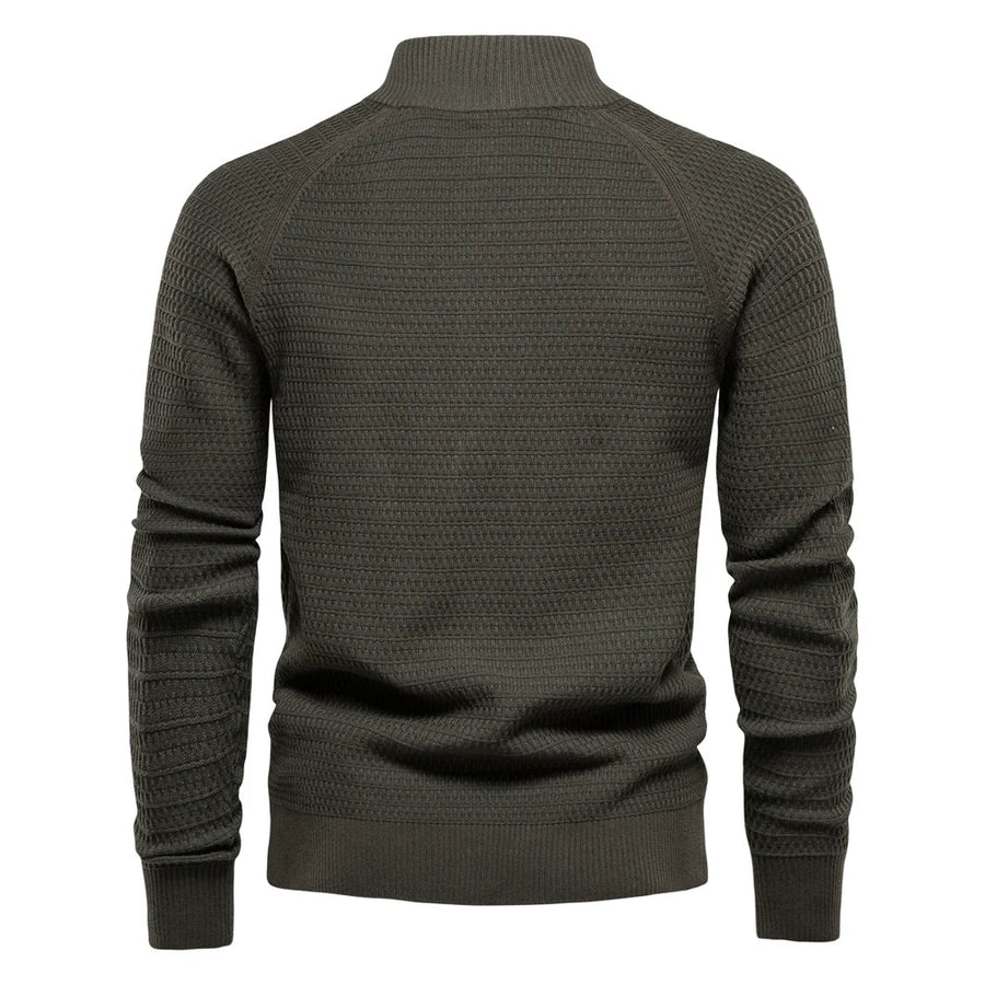 Jocelin | Men's Stand Collar Button Cardigan