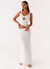 Jocelyn | Maxi Dress in White Crochet