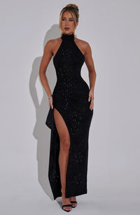 Gina Maxi Dress - Black Sparkle
