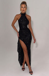 Gina Maxi Dress - Black Sparkle