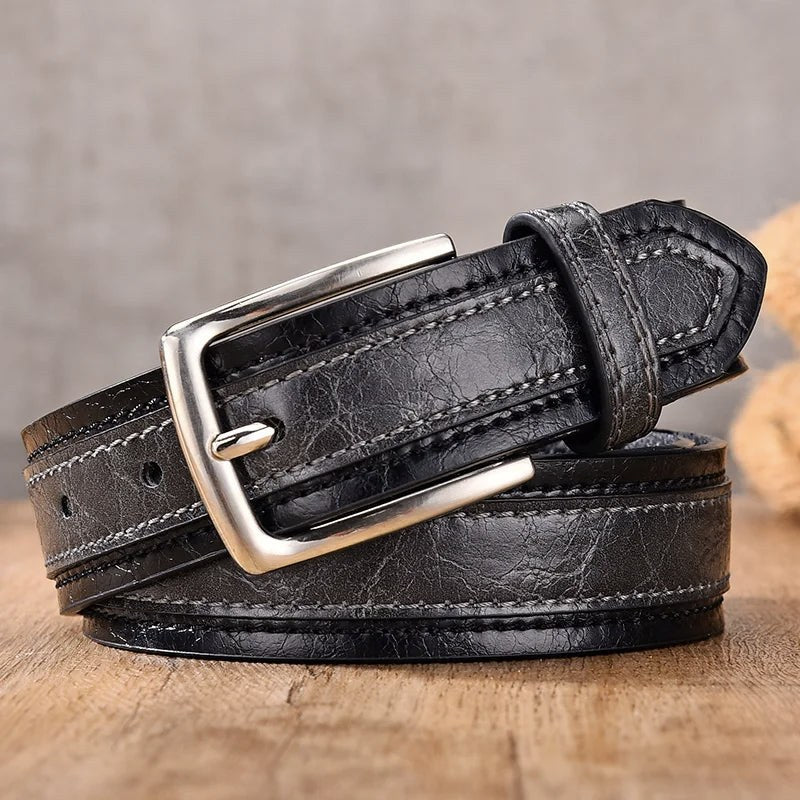John Hardy Genuine Leather Belt in Charcoal