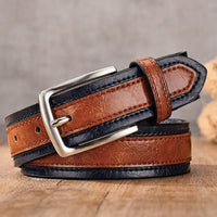 John Hardy Genuine Leather Belt in Mahogany & Indigo
