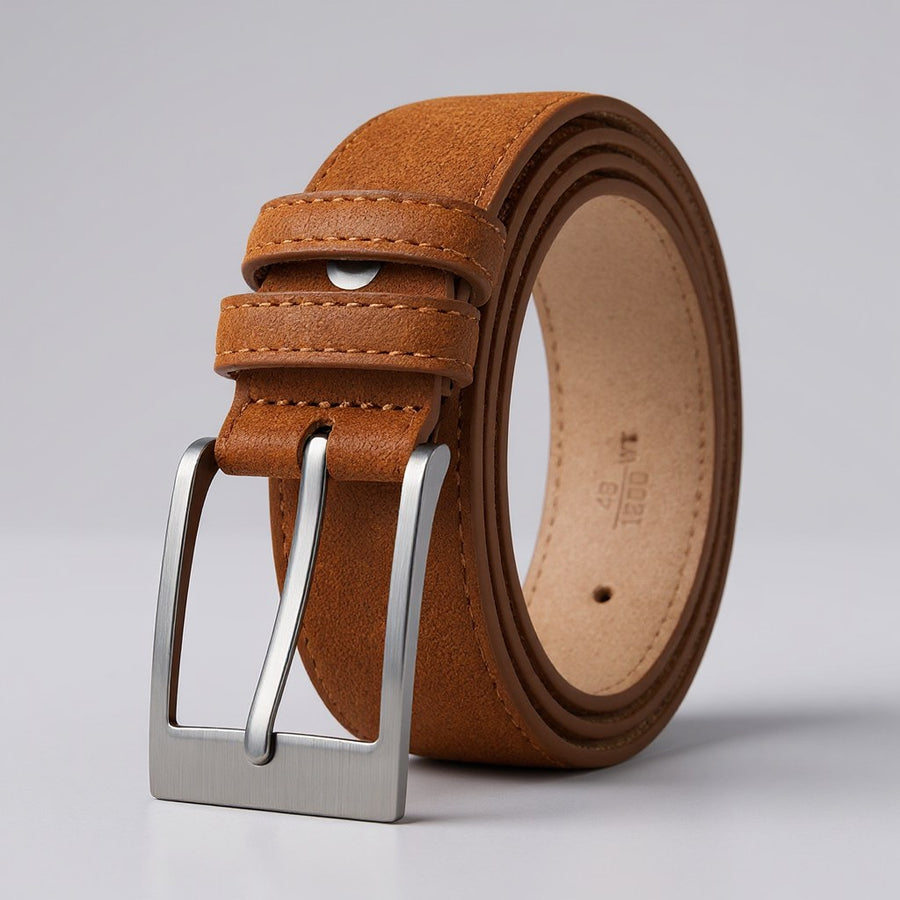 John Hardy Genuine Suede Belt in Sienna Brown