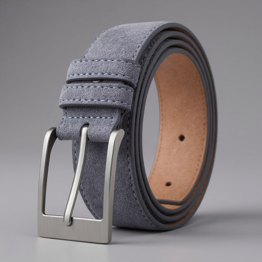 John Hardy Genuine Suede Belt in Slate Gray