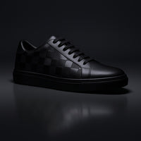 Johnny Leather Low Top Sneaker in Charcoal