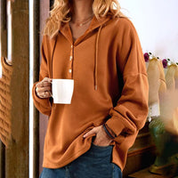 Jolie Casual Hoodie with Hood in Gelbbraun