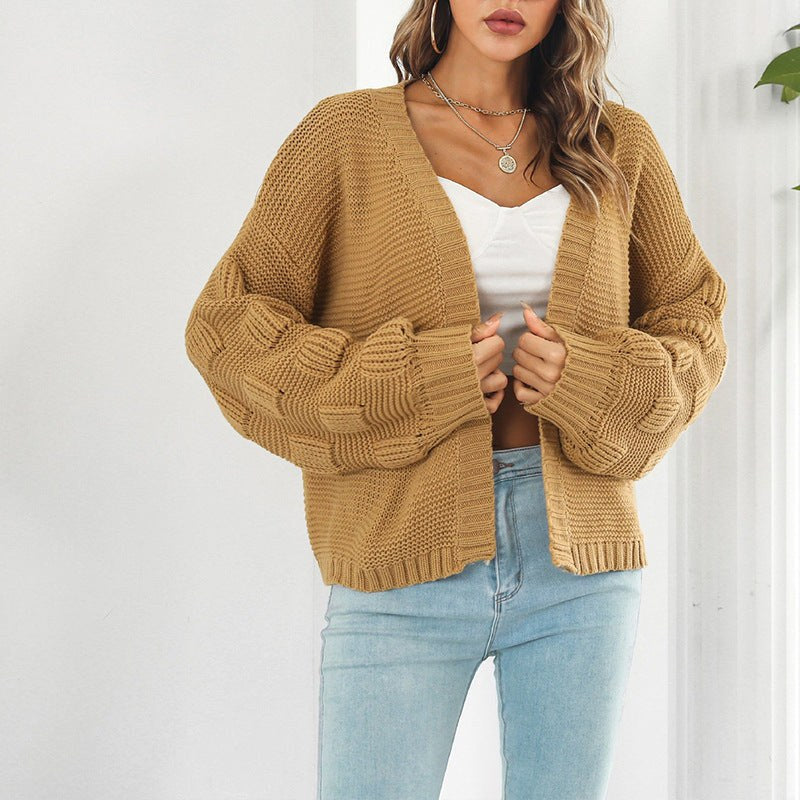 Jolie Knit Cardigan in Light Beige