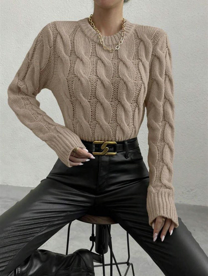Jolie Knit Sweater in Khaki
