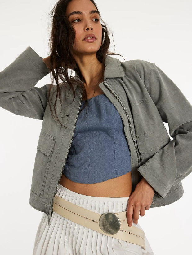 Jolie Lightweight Jacket in Grey