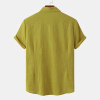 Jolie Lightweight Shirt with Short Sleeve and Chest Pocket in Green