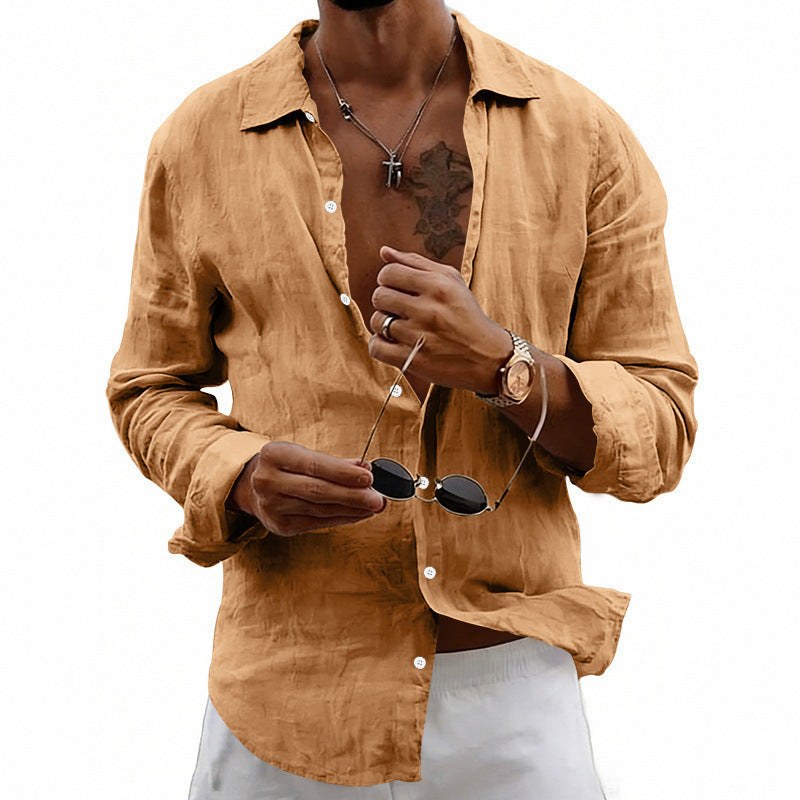 Joost Airy Linen Shirt in Ochre