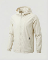 Joost Lightweight Jacket with Hood in Cream