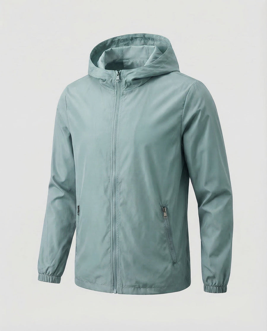 Joost Lightweight Jacket with Hood in Green