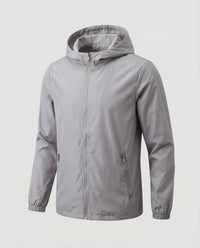 Joost Lightweight Jacket with Hood in Grey