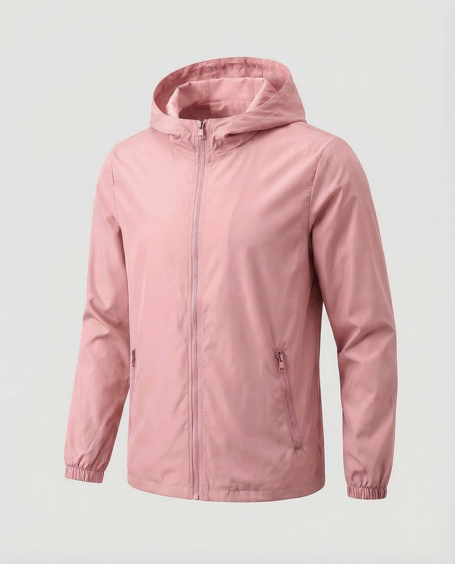 Joost Lightweight Jacket with Hood in Pink