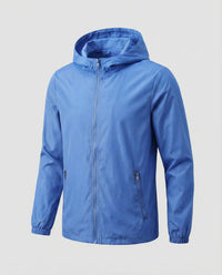 Joost Lightweight Jacket with Hood in Royal Blue