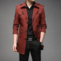 Joost Trench Coat in Bordeauxrot
