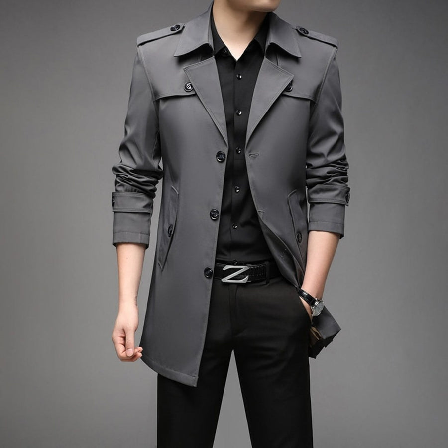 Joost Trench Coat in Dark Grey