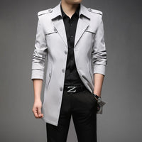 Joost Trench Coat in Light Grey
