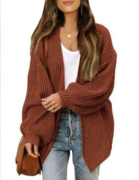 Josephine Casual Knit Cardigan in Coffee