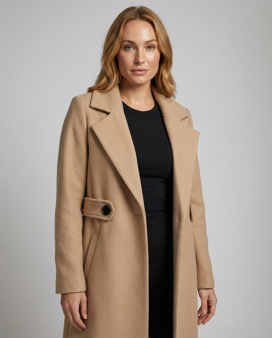 Josephine Coat in Camel