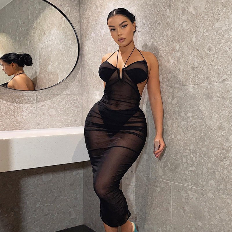 Josephine Elegant Wrap Dress in Black