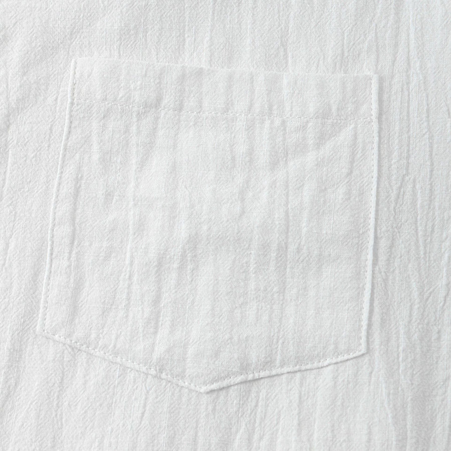 Josephine Lightweight Set with Short Sleeve and Elastic Waist in White