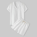 Josephine Lightweight Set with Short Sleeve and Elastic Waist