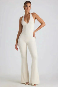 JOY | HALTER BACKLESS MAXI JUMPSUIT