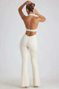 JOY | HALTER BACKLESS MAXI JUMPSUIT