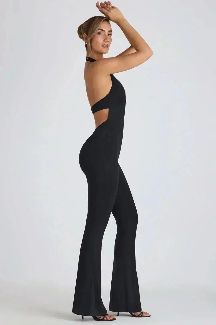 JOY | HALTER BACKLESS MAXI JUMPSUIT