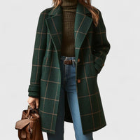 Lena | Women's Classic Plaid Button Coat