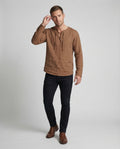 Julian Linen Shirt with Lace-Up and Oversized