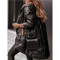 Juliana Casual Quilted Jacket with Pockets and Hood