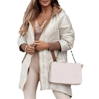 Juliana Casual Quilted Jacket with Pockets and Hood