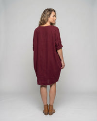 Juliana Dress with Crew Neck and Pockets