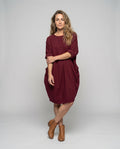 Juliana Dress with Crew Neck and Pockets