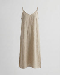 Juliette Airy Linen Mini Dress with V-Neck in -