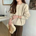 Juliette Casual Knit Sweater with Crew Neck