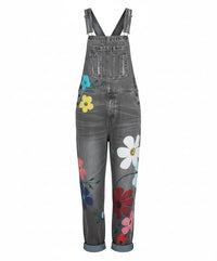 Juliette Denim Jumpsuit with Sleeveless in Grey